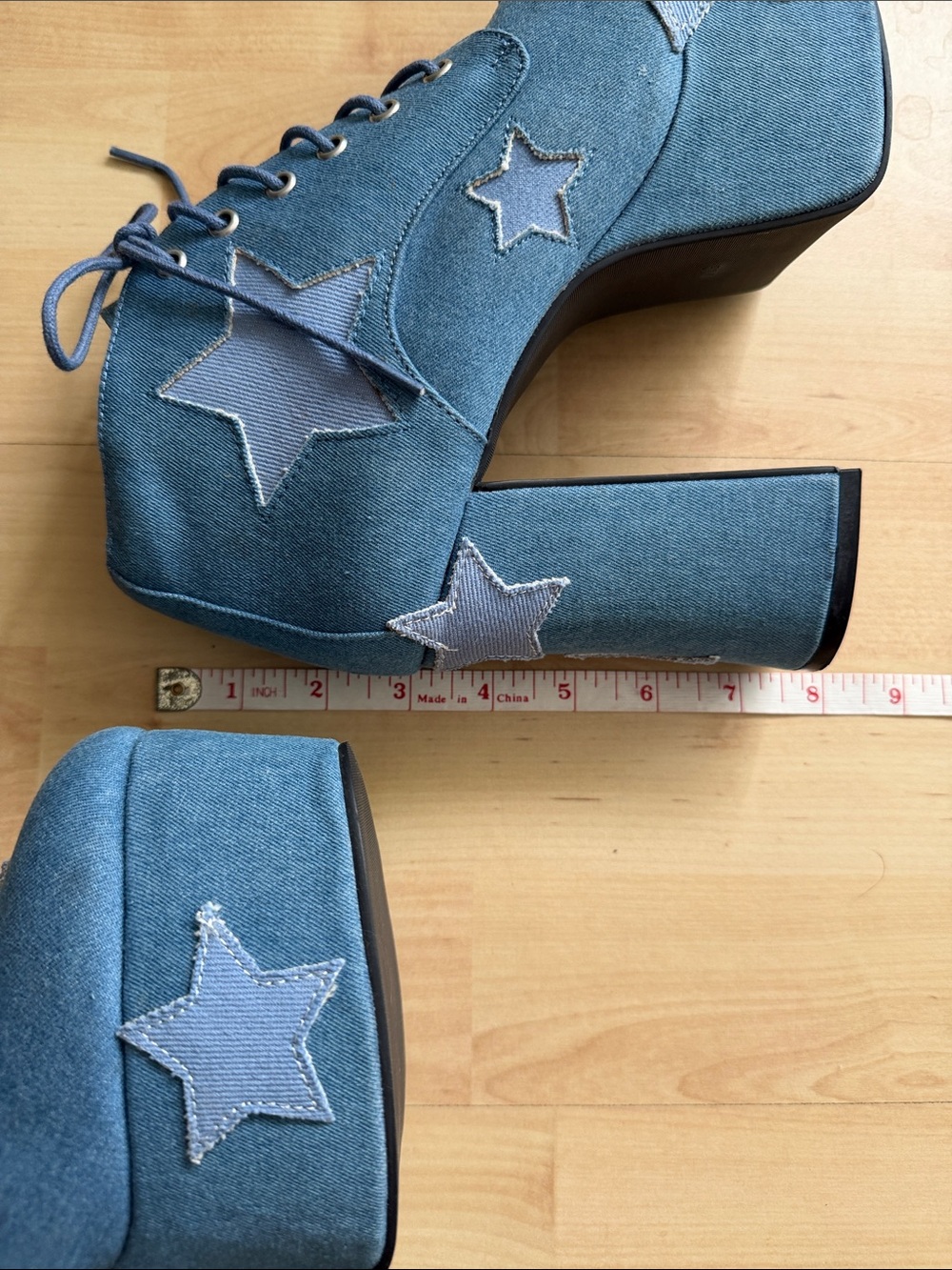 Shoot For The Stars Playhaus Highheel Platforms Size 8 NWOT - Picture 8 of 8